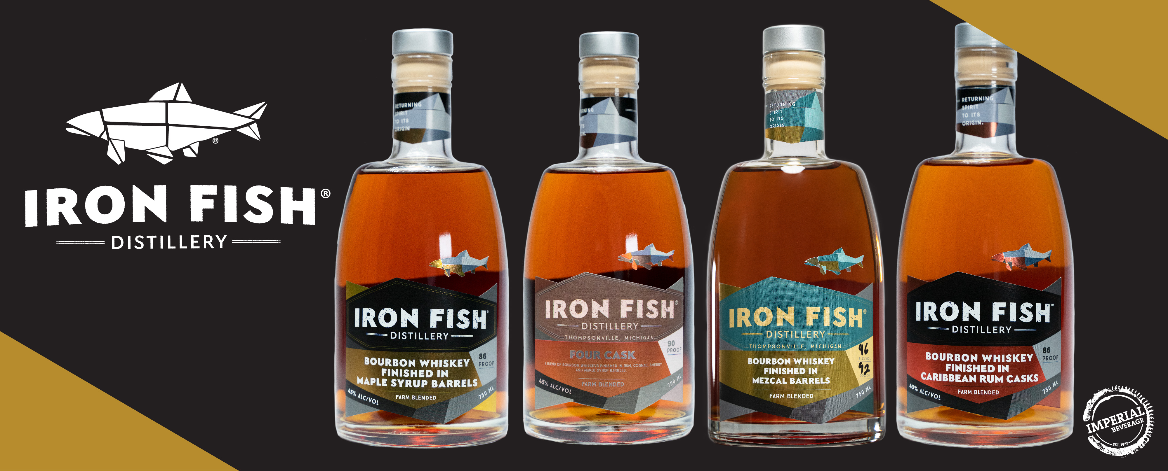 Iron Fish Distillery, Whiskey, Maple Syrup, Four Cask, Mezcal