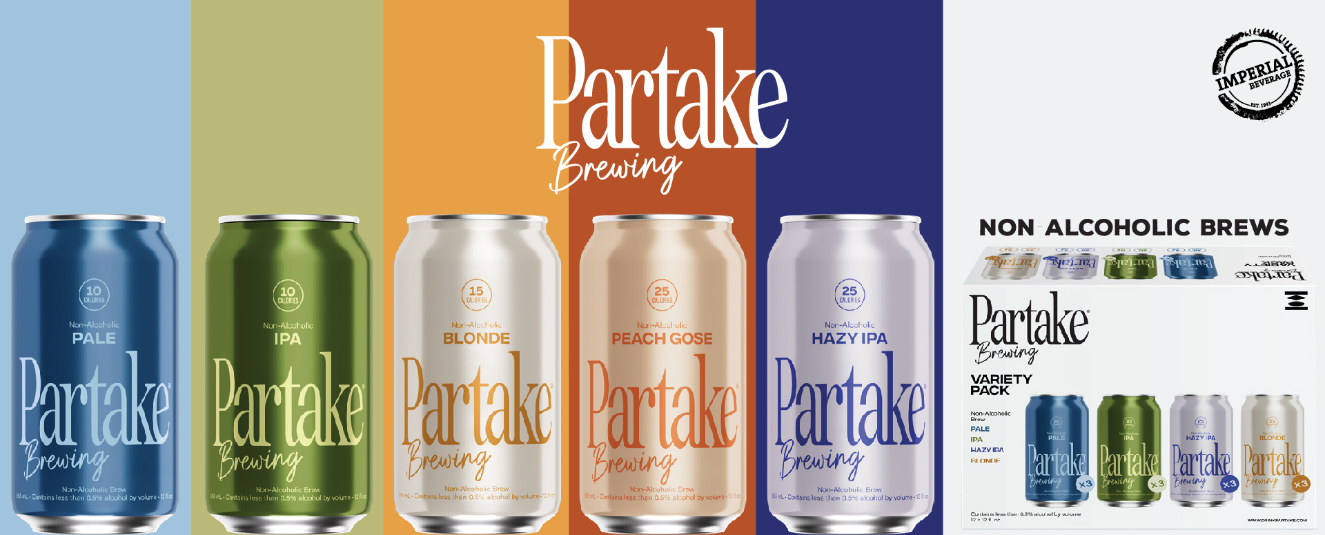 Partake, NA Beer, Non-alcoholic, near beer, craft beer, beer, craft, Partake Brewing