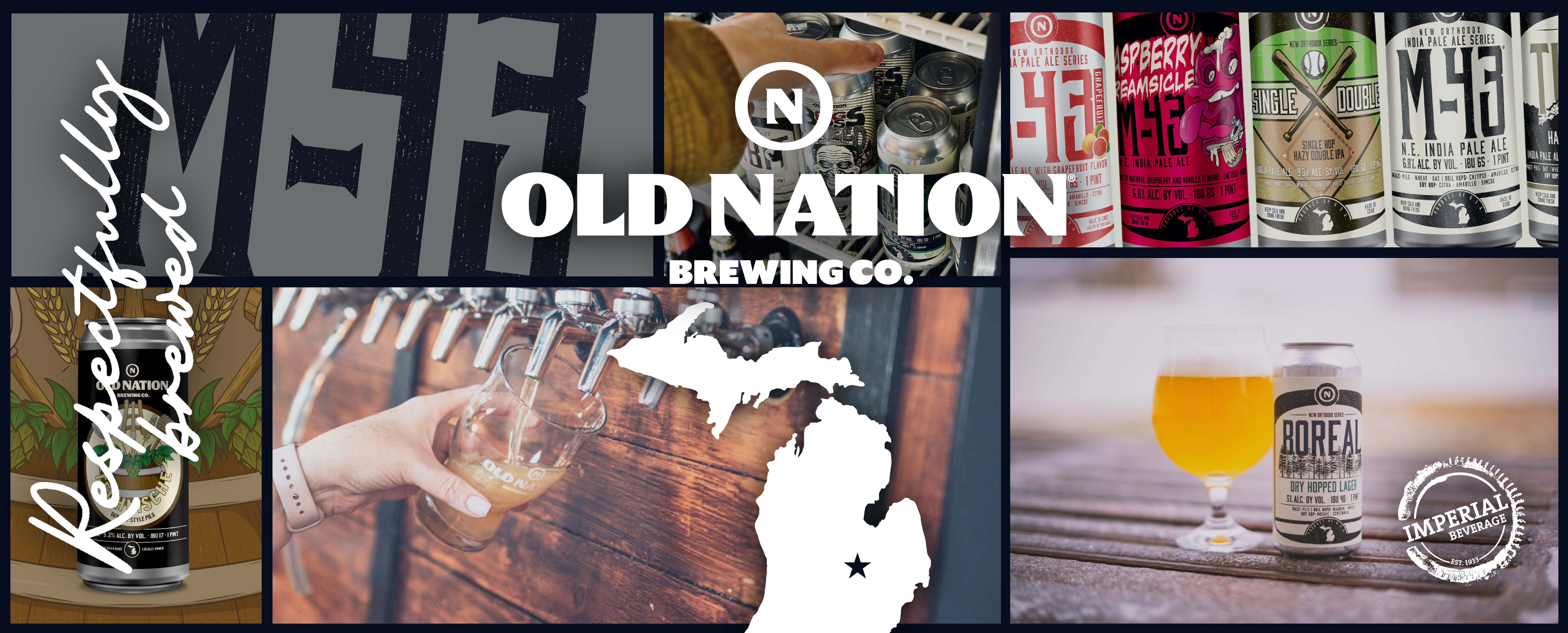 Old Nation brewing Company, Boreal, m-43, b43, single double, ipa, traditional, respectfully brewed, Old Nation